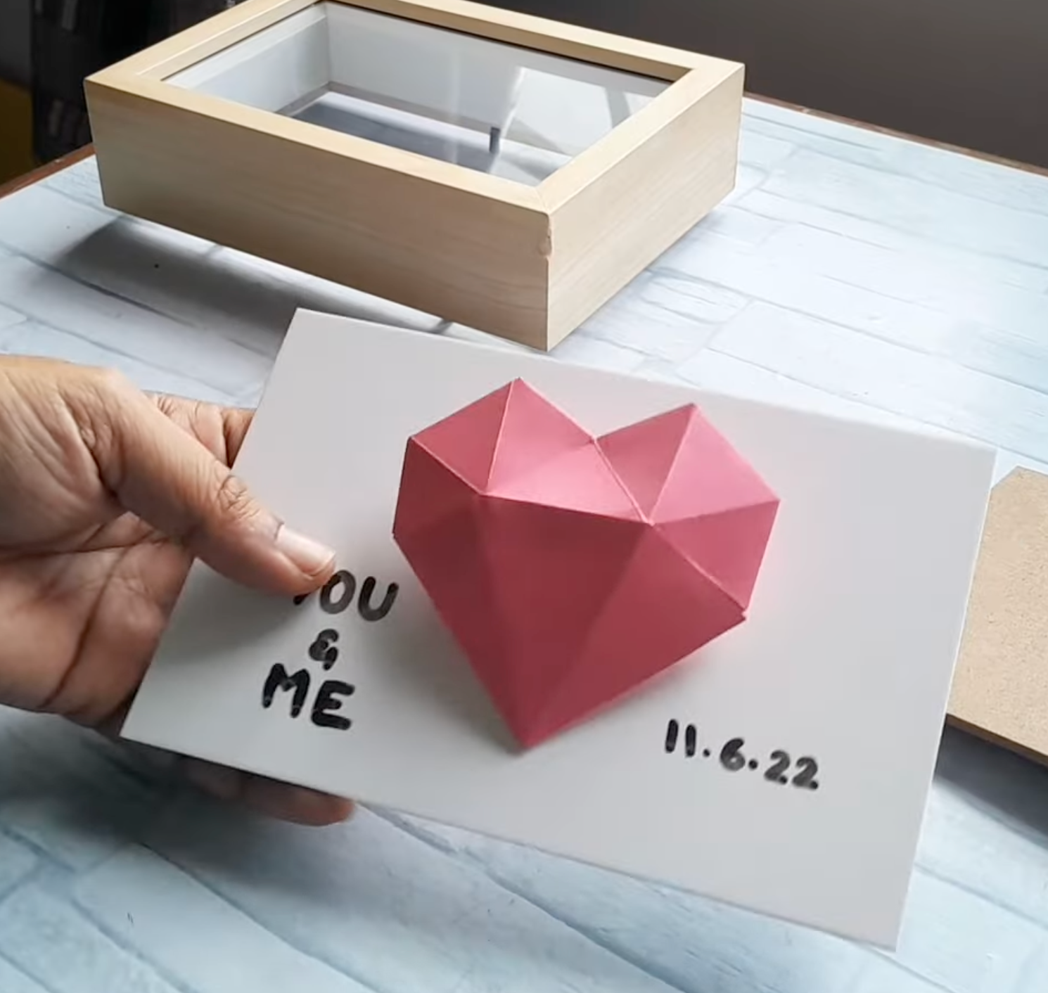 heart papercraft assembling